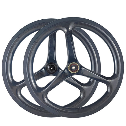 FeatherWorx carbon three-spoke wheelset