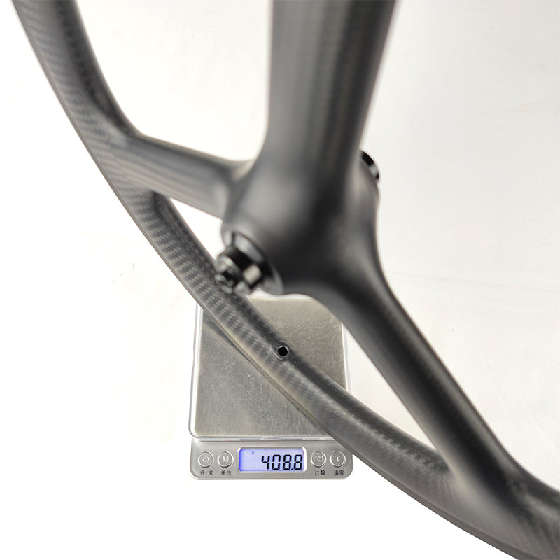 FeatherWorx carbon driespaak voorwiel